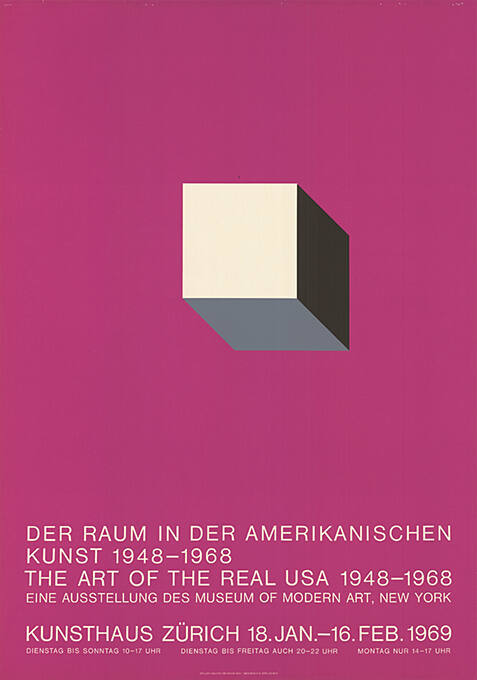 Der Raum in der amerikanischen Kunst 1948–1968, Kunsthaus Zürich