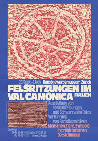 Felsritzungen im Val Camonica, Italien, Kunstgewerbemuseum Zürich