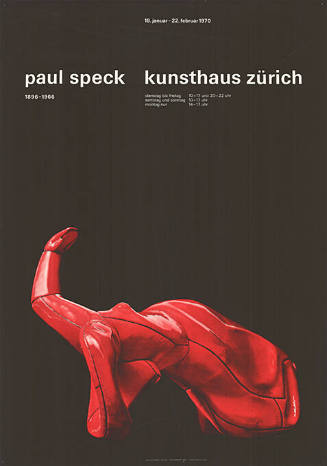 Paul Speck, Kunsthaus Zürich