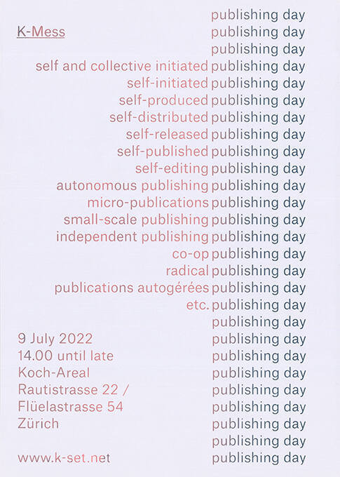 K-Mess, Publishing day, Zürich