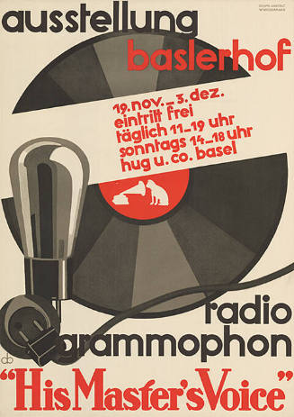 Radio, Grammophon, “His Master’s Voice”, Ausstellung Baslerhof