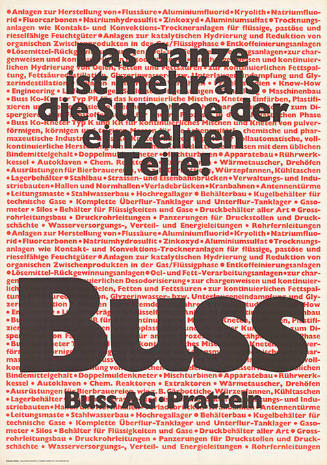 Das Ganze ist mehr als die Summe der einzelnen Teile! Buss