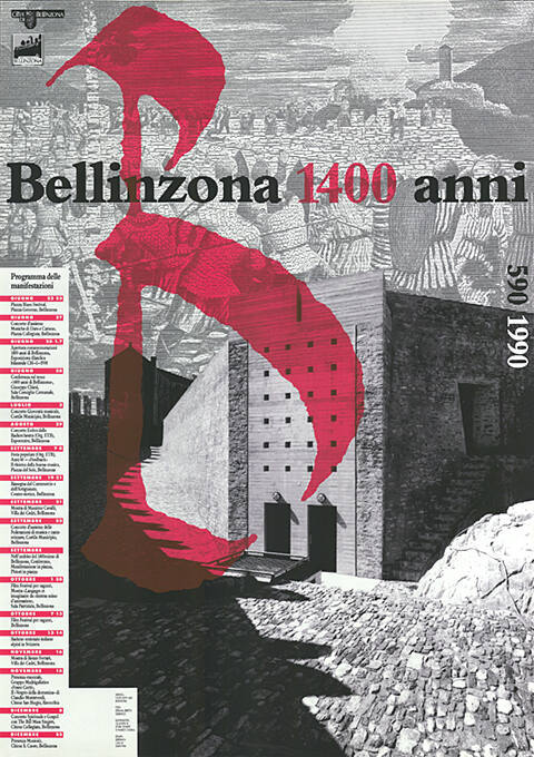 Bellinzona 1400 anni, 590–1990