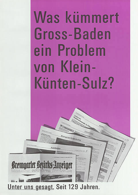 Was kümmert Gross-Baden ein Problem von Klein-Künten-Sulz? Bremgarter Bezirks-Anzeiger