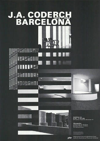 J. A. Coderch Barcelona, gta Ausstellung, ETH Zürich