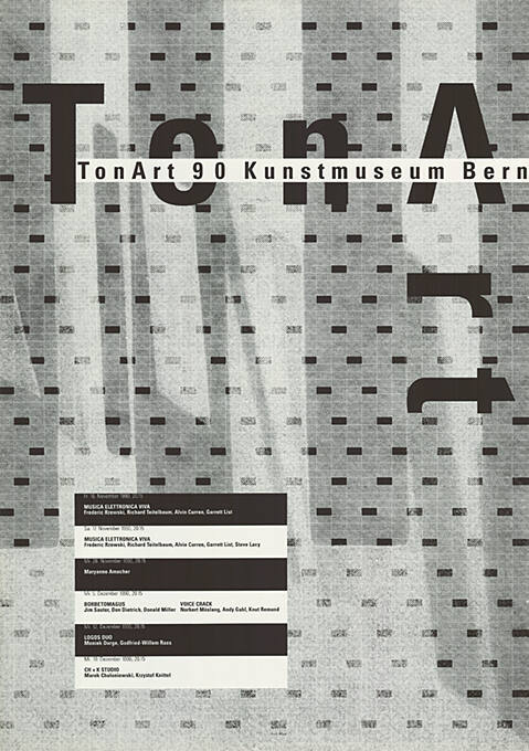 TonArt 90, Kunstmuseum Bern