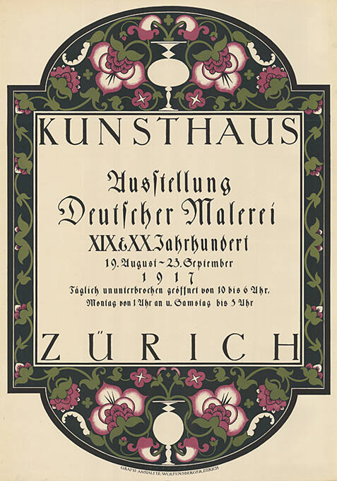 Ausstellung Deutscher Malerei XIX. & XX. Jahrhundert, Kunsthaus Zürich