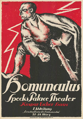 Homunculus, Speck’s Palace Theater, Kaspar Escher-Haus