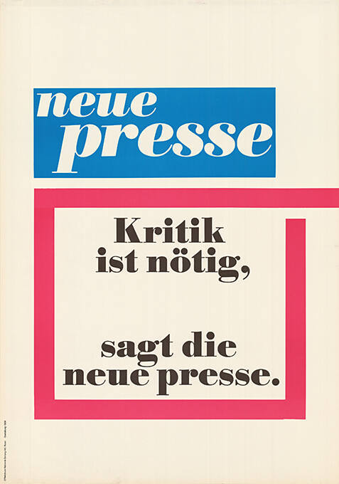 Neue Presse AG, Zürich