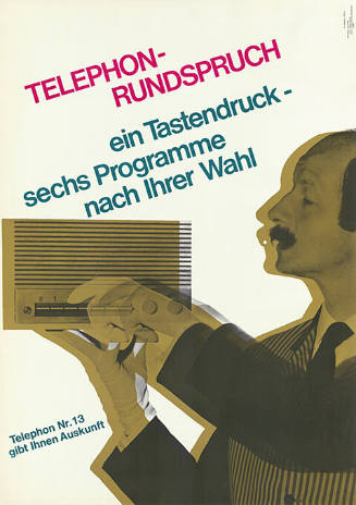 Telephon-Rundspruch. Ein Tastendruck – sechs Programme nach Ihrer Wahl