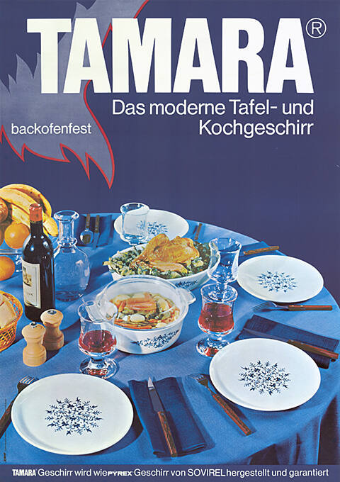 Tamara, Das moderne Tafel- und Kochgeschirr