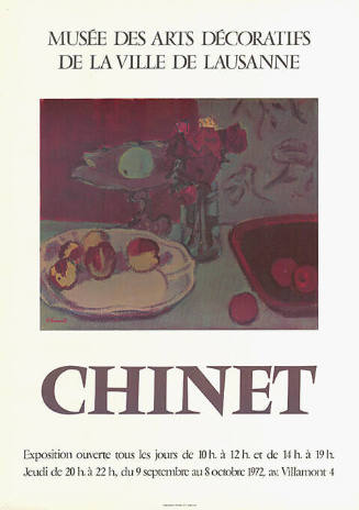 Chinet, Musée des Arts Décoratifs de la Ville de Lausanne