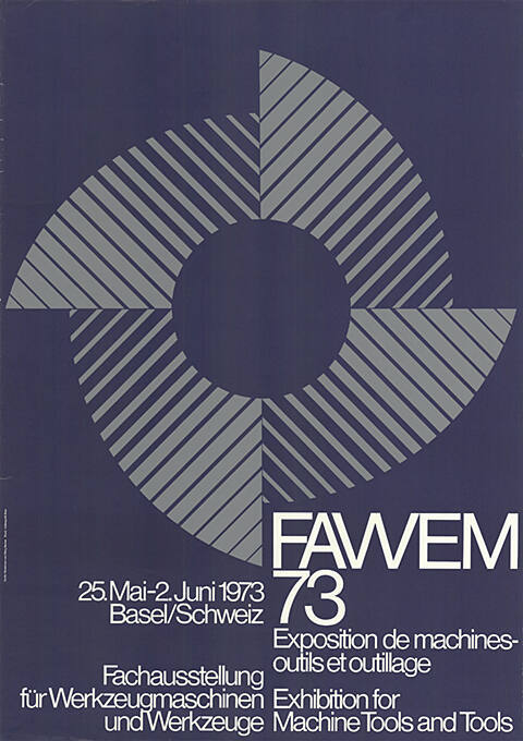 FAWEM 73, Fachausstellung für Werkzeugmaschinen und Werkzeuge, Basel