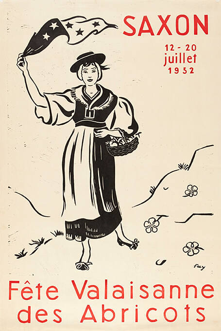 Saxon juillet 1952, Fête Valaisanne des Abricots