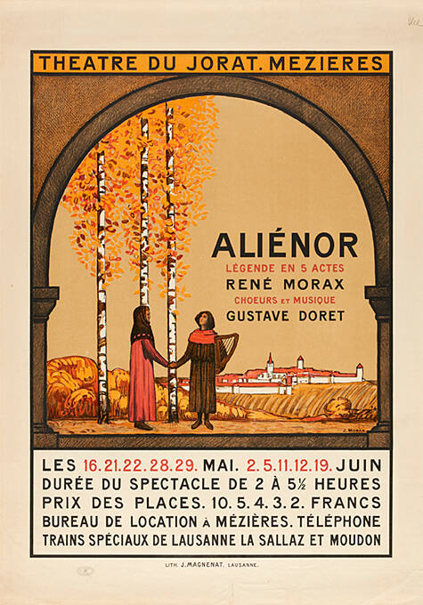 Aliénor, René Morax, Théâtre du Jorat, Mézières