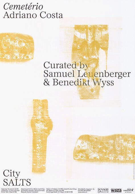 Cementério, Adriano Costa, Curated by Samuel Leuenberger & Benedikt Wyss, City Salts