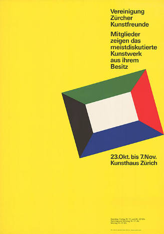 Vereinigung Zürcher Kunstfreunde, Mitglieder zeigen das meistdiskutierte Kunstwerk aus ihrem Besitz, Kunsthaus Zürich