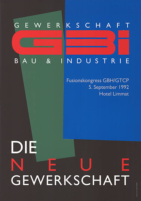 Gewerkschaft Bau & Industrie, GBi, Fusionskongress GBH/GTCP, Die neue Gewerkschaft