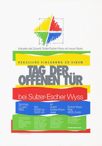 Industrie der Zukunft. Sulzer-Escher Wyss mit neuer Fabrik. Herzliche Einladung zu einem Tag der offenen Tür bei Sulzer-Escher Wyss