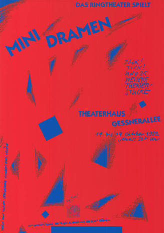 Mini Dramen, Ringtheater, Theaterhaus Gessnerallee