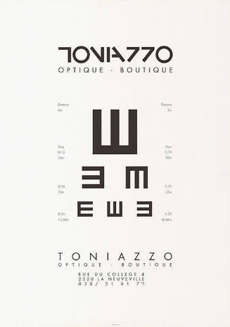 Toniazzo, Optique – Boutique, La Neuveville