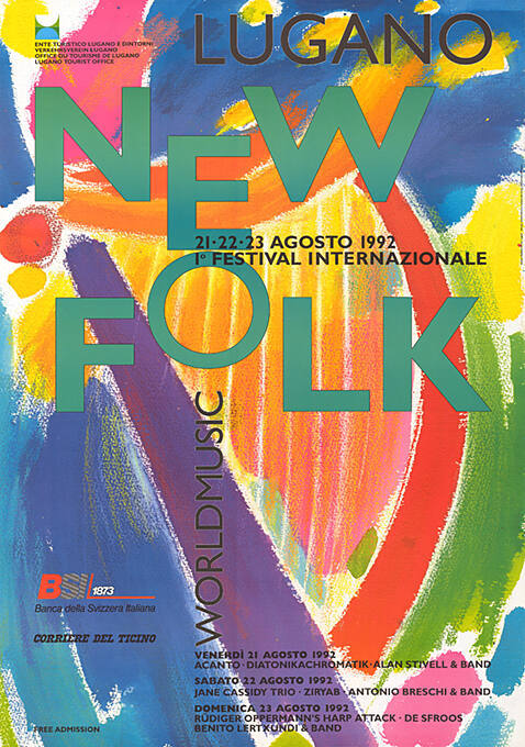 New Folk, Lugano, Worldmusic, 1ᵉ Festival Internazionale