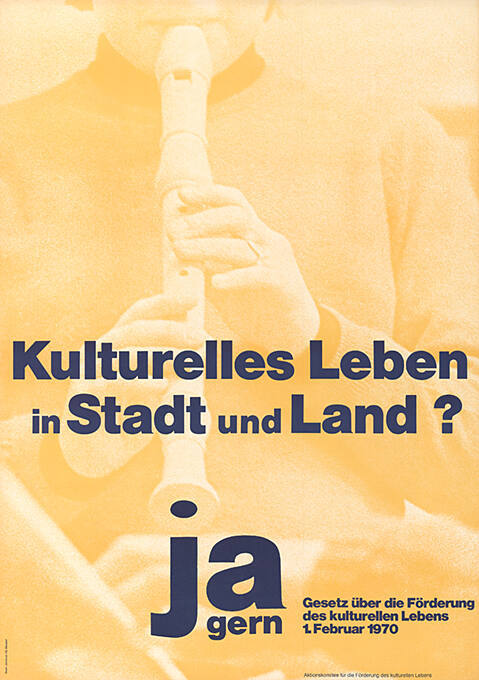 Kulturelles Leben in Stadt und Land? Ja gern, Gesetz über die Förderung des kulturellen Lebens