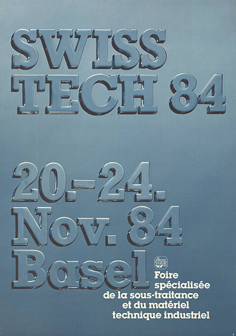 Swisstech 84, Basel, Foire spécialisée de la sous-traitance et du matériel technique industriel