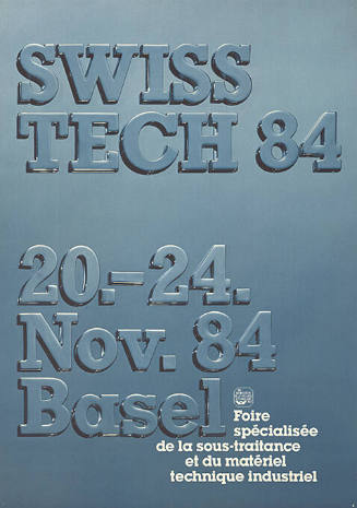 Swisstech 84, Basel, Foire spécialisée de la sous-traitance et du matériel technique industriel