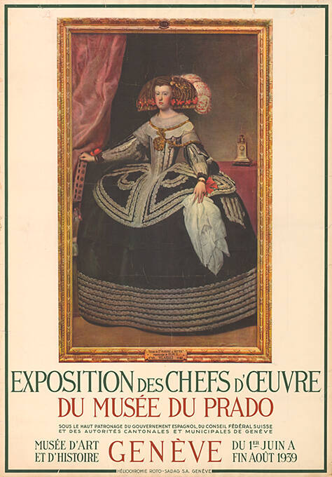 Exposition des chefs d’œuvre du Musée du Prado, Musée d’art et d’histoire Genève