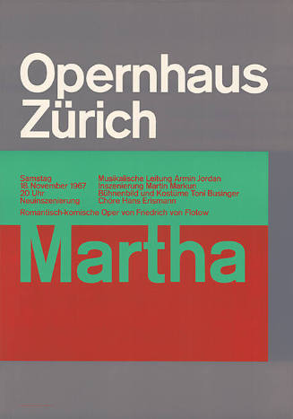 Opernhaus Zürich, Martha