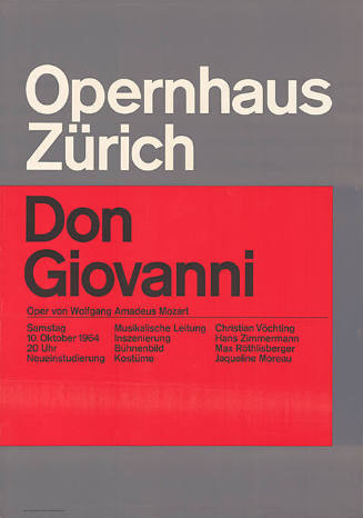 Opernhaus Zürich, Don Giovanni, Wolfgang Amadeus Mozart