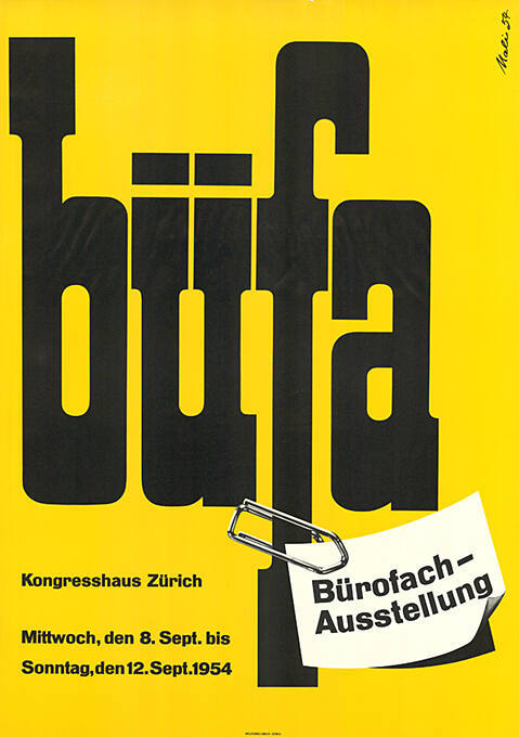 Büfa, Bürofach-Ausstellung, Kongresshaus Zürich