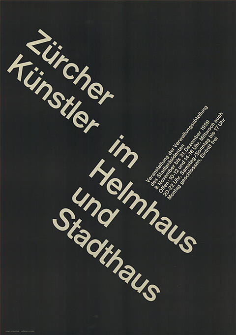 Zürcher Künstler im Helmhaus und Stadthaus