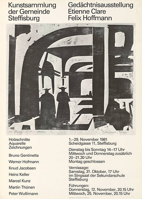 Gedächtnisausstellung Etienne Clare, Felix Hoffmann, Kunstsammlung der Gemeinde Steffisburg