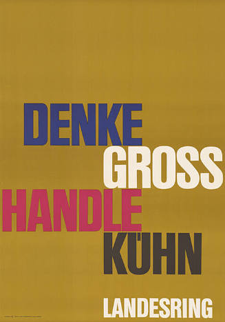 Denke gross, handle kühn, Landesring