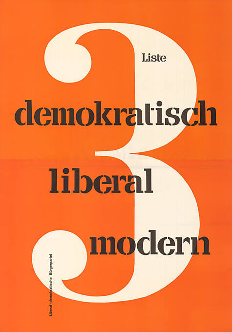 Liste 3, demokratisch, liberal, modern