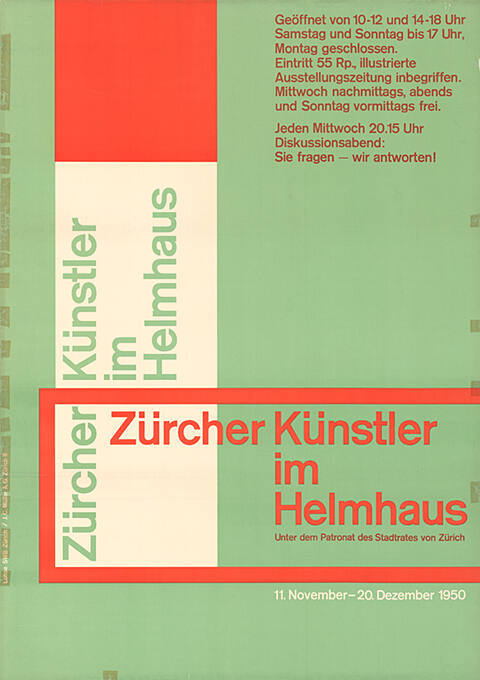 Zürcher Künstler im Helmhaus