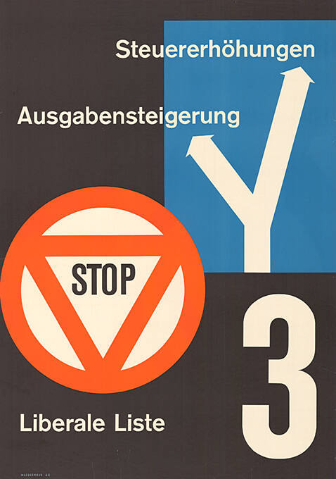 Steuererhöhungen, Ausgabensteigerung, Stop, Liberale Liste 3