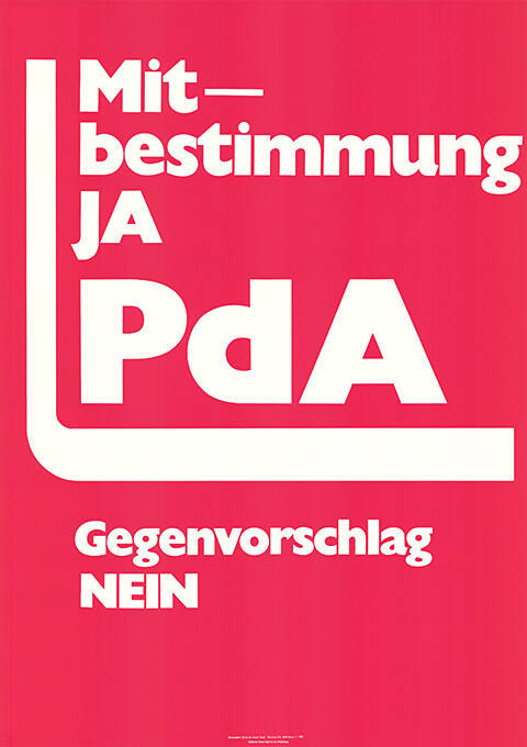 Mitbestimmung Ja, PdA, Gegenvorschlag Nein