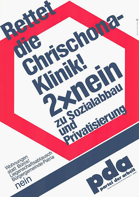 Rettet die Chrischona-Klinik 2 × Nein, PdA