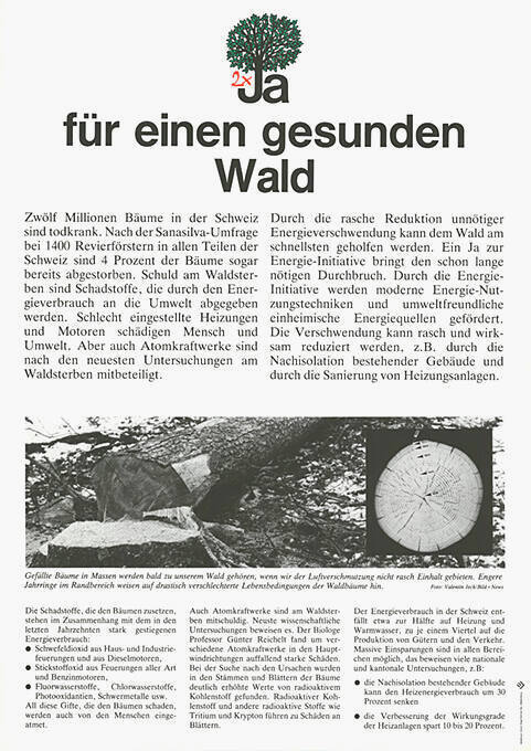 2×Ja für einen gesunden Wald