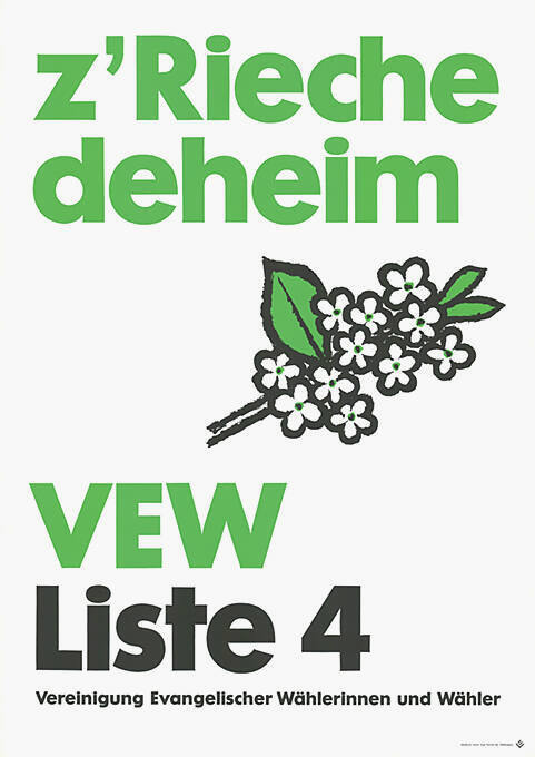 z’Rieche deheim, VEW, Liste 4