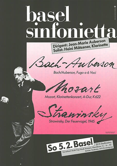 Basel Sinfonietta, Bach, Mozart, Strawinsky, Stadtcasino Basel