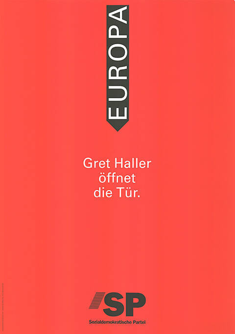 Europa, Gret Haller öffnet die Tür. SP