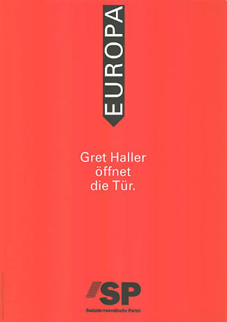 Europa, Gret Haller öffnet die Tür. SP