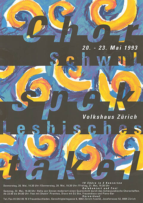 Schwul-Lesbisches Chorspektakel, Volkshaus Zürich