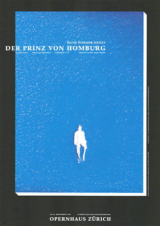 Der Prinz von Homburg, Hans Werner Henze, Opernhaus Zürich