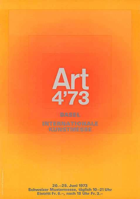 Art 4’73, Basel, Internationale Kunstmesse