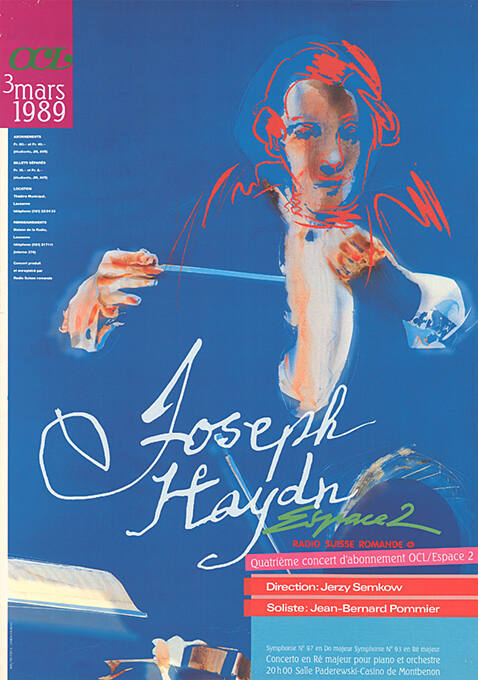 Joseph Haydn, Espace 2, Salle Paderewski, Casino de Montbenon